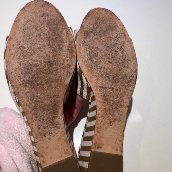 Loeffler Randall Tilly Striped Wedge Sandals - Size 7.5 - Picture 4 of 6